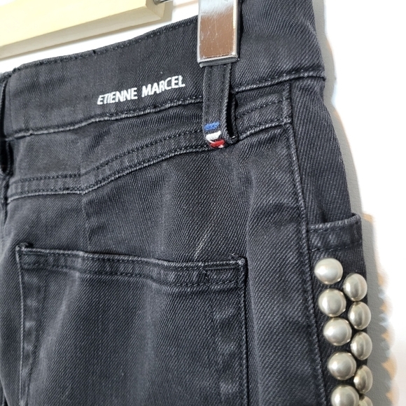 Etienne Marcel Denim Black Skirt Size S - Picture 8 of 12